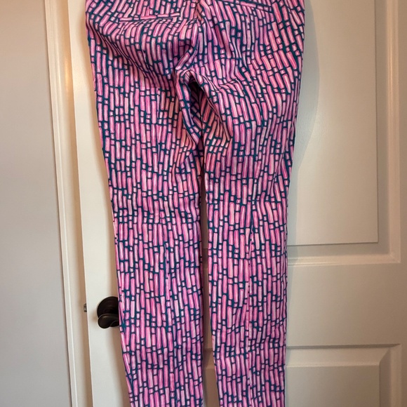 Lilly Pulitzer Kelly Skinny Ankle Mandevilla Slathouse Stripe Pants Women sz 4 - Picture 5 of 7